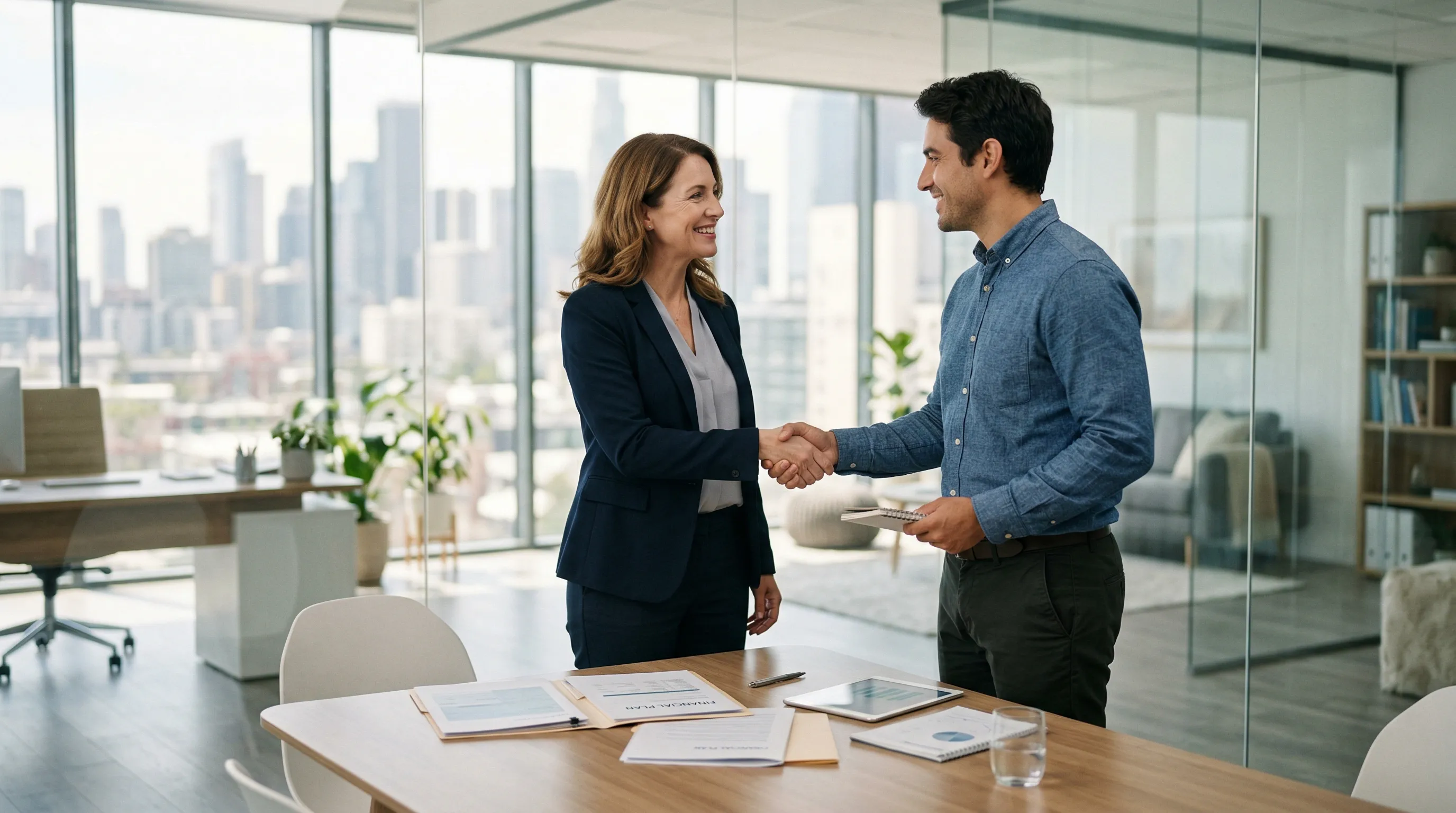 Client meeting with a licensed Utah financial advisor to plan for retirement