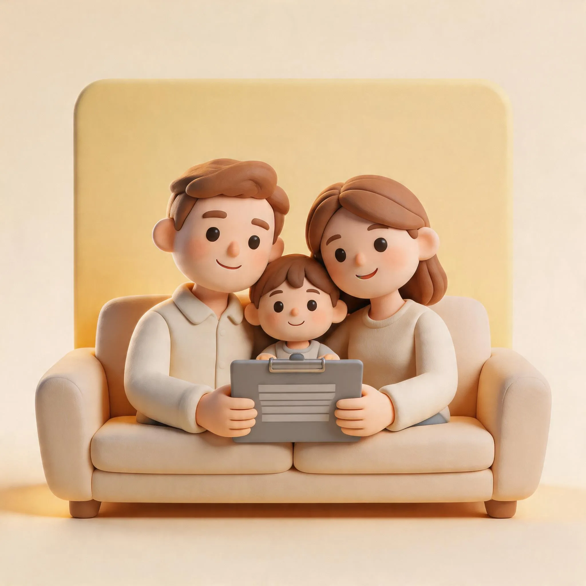Illustration of a family sharing what matters to them